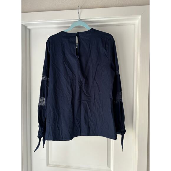 Micheal Kors True Navy Blouse NWT Size XL - Picture 3 of 6